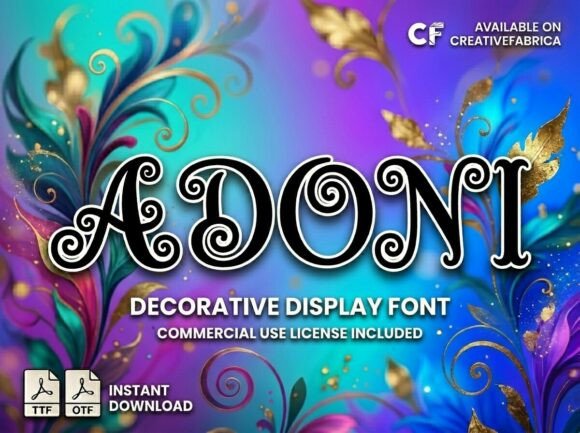 Adoni: The Swirl Font for Enchanting Design