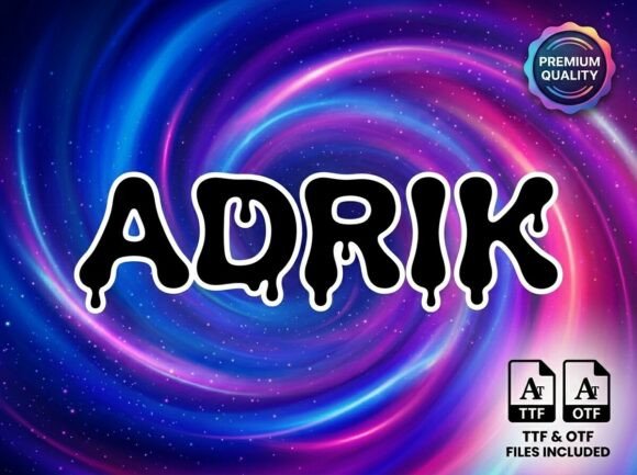 Adrik: The Drip Display Font for Dynamic Branding
